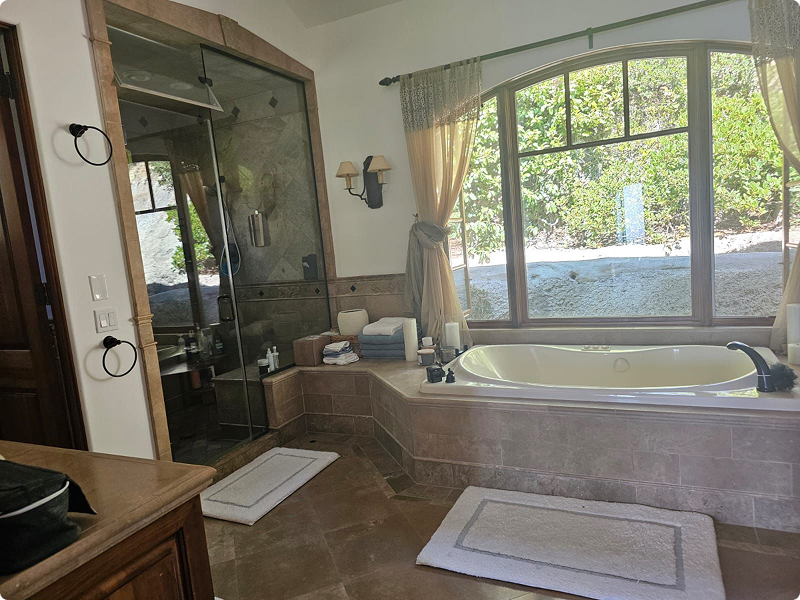Bathroom cleaned to a fresh, streak-free finish